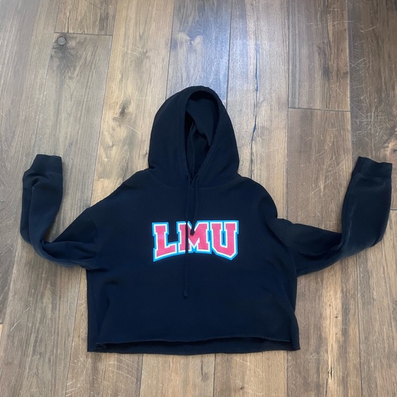 Womens Cropped Hooded LMU Sweatshirt-L - Picture 7 of 12
